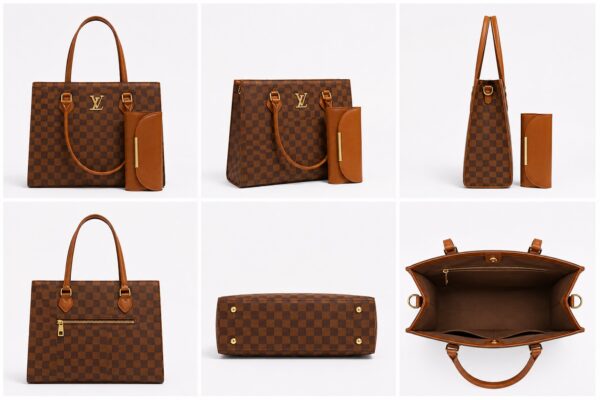 WhatsApp Image 2026-05-12 at 19.10.56 Classic Checkered Damier 2-Piece Tote Bag Set