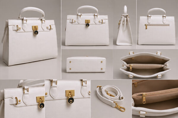 WhatsApp Image 2026-05-13 at 12.40.49 Structured Satchel Bag for Women – Textured Tote Handbag with Top Handle & Lock Detail