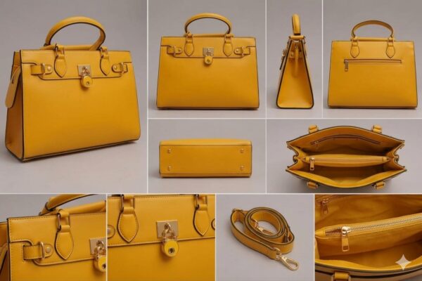 WhatsApp Image 2026-05-14 at 21.16.45 (1) Structured Satchel Bag for Women – Textured Tote Handbag with Top Handle & Lock Detail