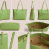 light green tote bag Ziffly tote bag, ladies tote bags Pakistan, large handbags for women, tan shoulder bag, women office bags, premium tote bags,