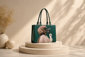 WhatsApp Image 2026-05-14 at 21.38.40 green printed tote bag