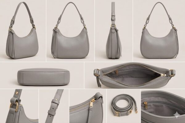 hand bag grey hand bag