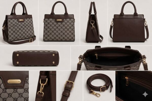 WhatsApp Image 2026-05-15 at 09.49.59 Designer-Inspired Monogram Handbag for Women – Structured Top Handle Shoulder Bag with Detachable Strap