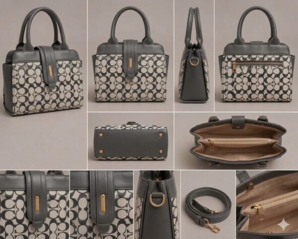 WhatsApp Image 2026-05-15 at 09.50.00 Designer-Inspired Monogram Handbag for Women – Structured Top Handle Satchel with Gold Hardware