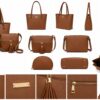 WhatsApp Image 2026-05-17 at 18.17.06 (1) Ziffly "Giya" 3-Piece Premium Tote Set – White & Tan 16-Inch Large Handbag with Matching Crossbody and Pouch