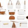 WhatsApp Image 2026-05-17 at 18.17.06 (2) Ziffly "Giya" 3-Piece Premium Tote Set – White & Tan 16-Inch Large Handbag with Matching Crossbody and Pouch
