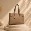 beige tote bag