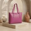pink tote bag hot pink tote bag