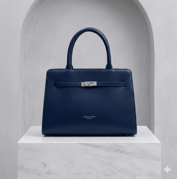 blue hand bag blue hand bag
