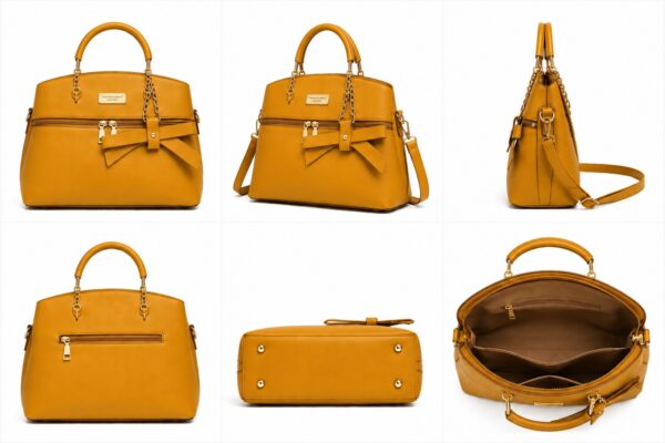 b Ziffly "Belle" Bow-Accent Executive Satchel
