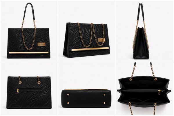 clutch bag Ziffly "Noir Zebra" Glamour Clutch