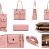 pink bag Ziffly "Doxo" Multi-Pocket Utility Tote