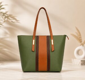 olive green tote bag